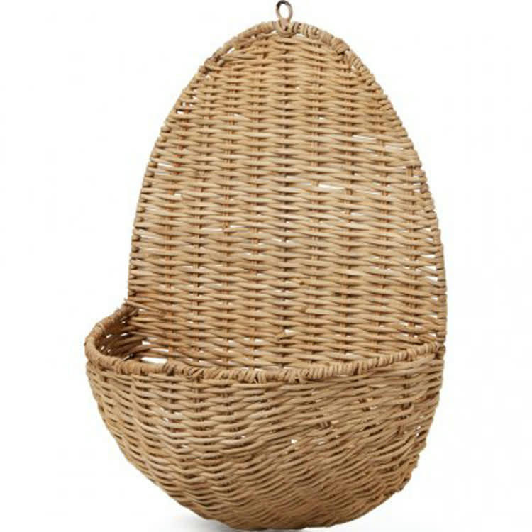- Corbeille murale en rotin (37 x 27 x 12 cm)