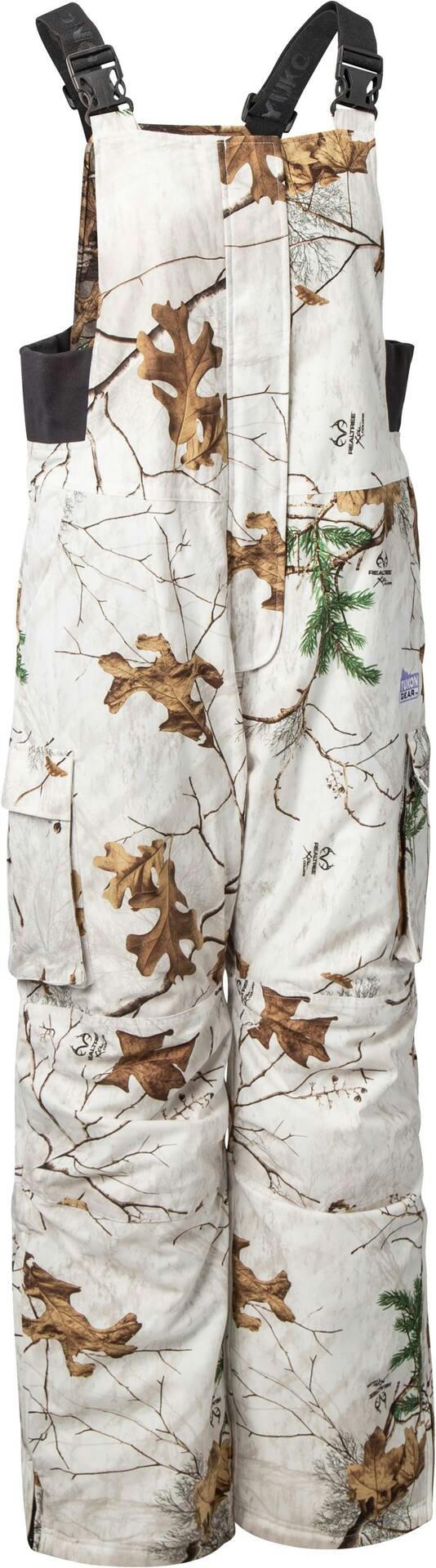 Yukon Gear Women's Taiga Reversible Waterproof Bib Overall Pants, RealTree/Snow Camo