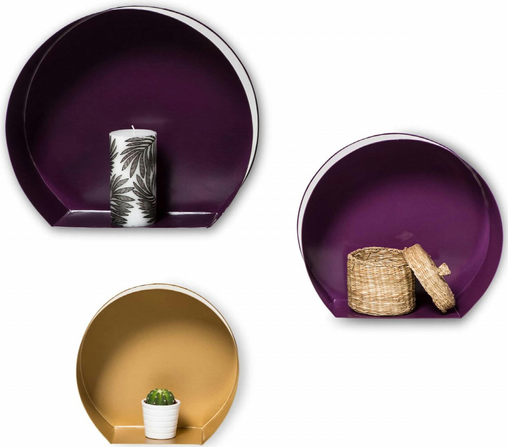 TRIPLE - Etagère Résine Marron