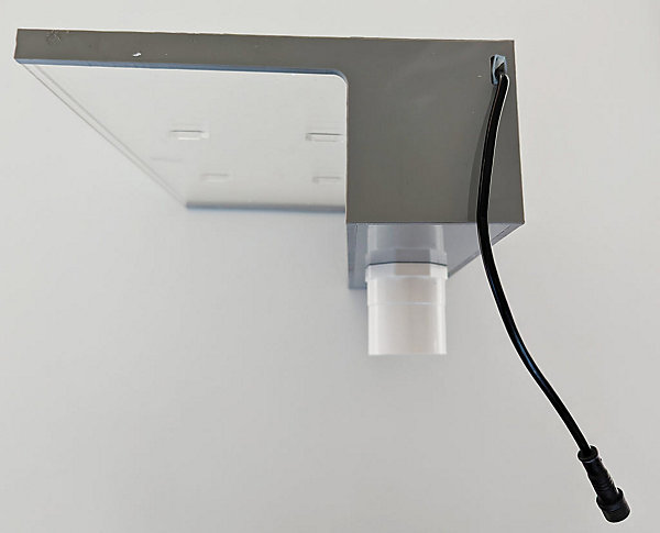 Lame d'eau pour piscine acrylique LED Largeur 30cm encastrée 13,5cm débord Entrée d'eau dessous Compatible Sel chlore