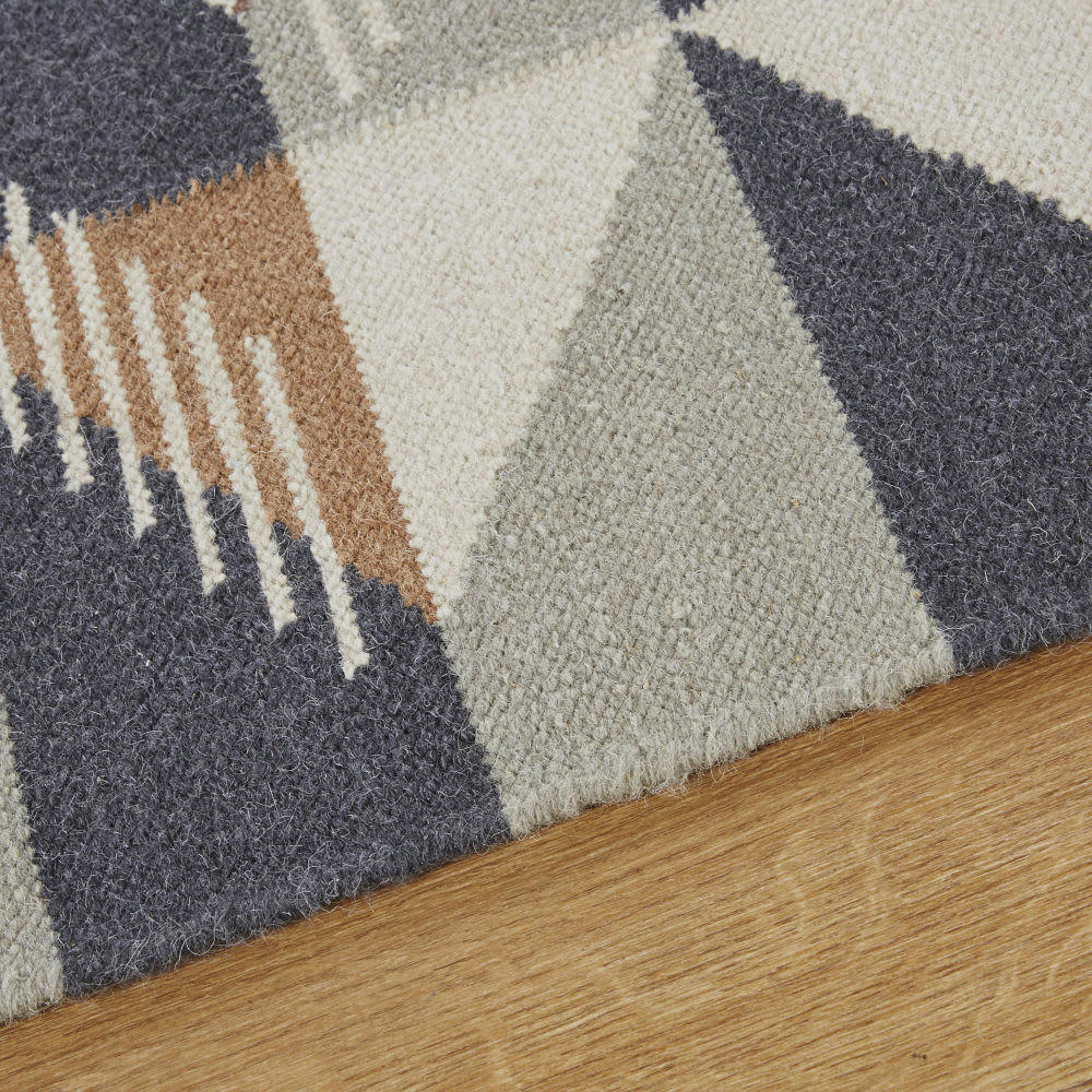 ALISTER - Tapis en laine motifs graphiques multicolores 140x200