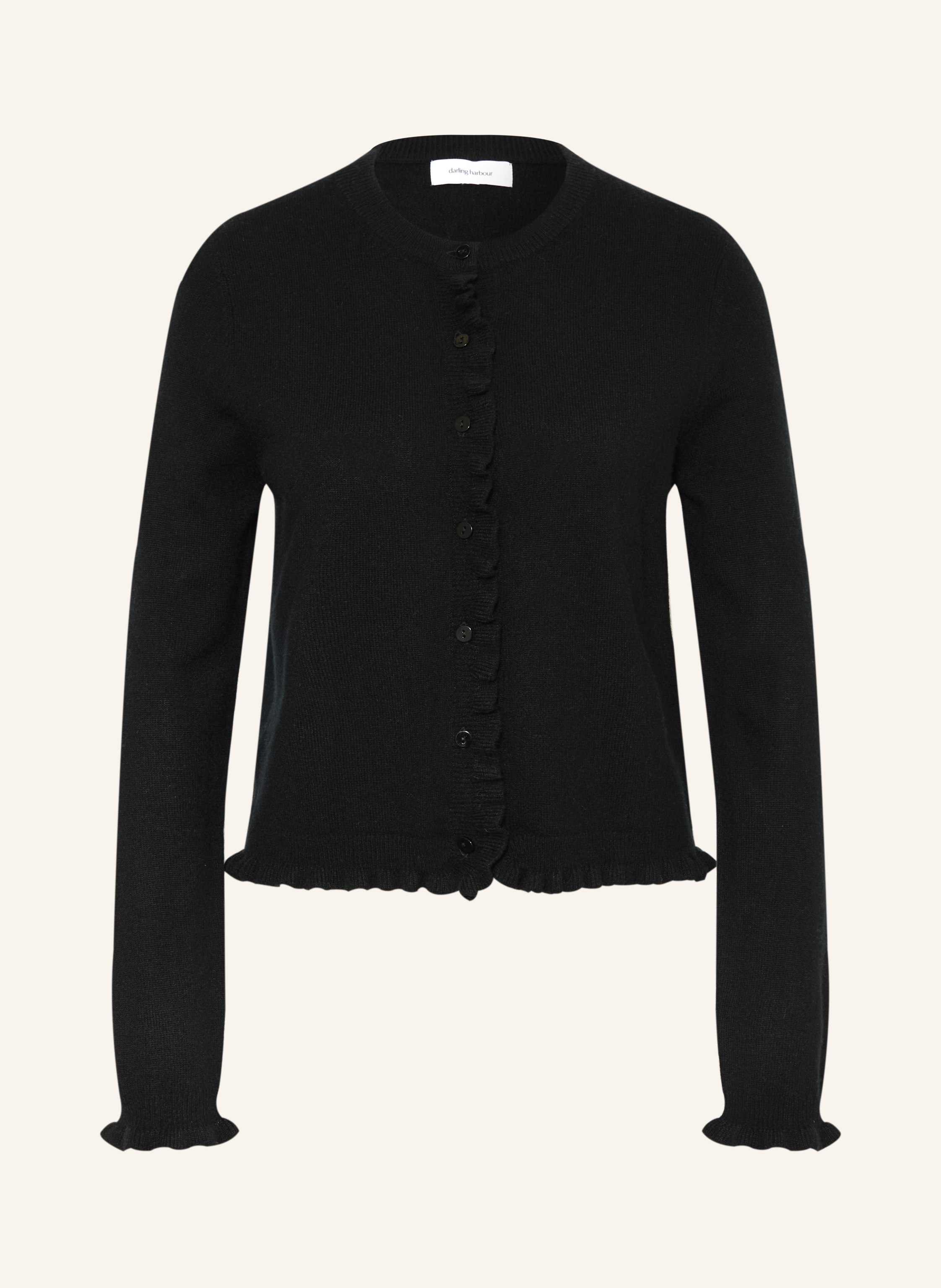 darling harbour Strickjacke aus Cashmere mit Rüschen