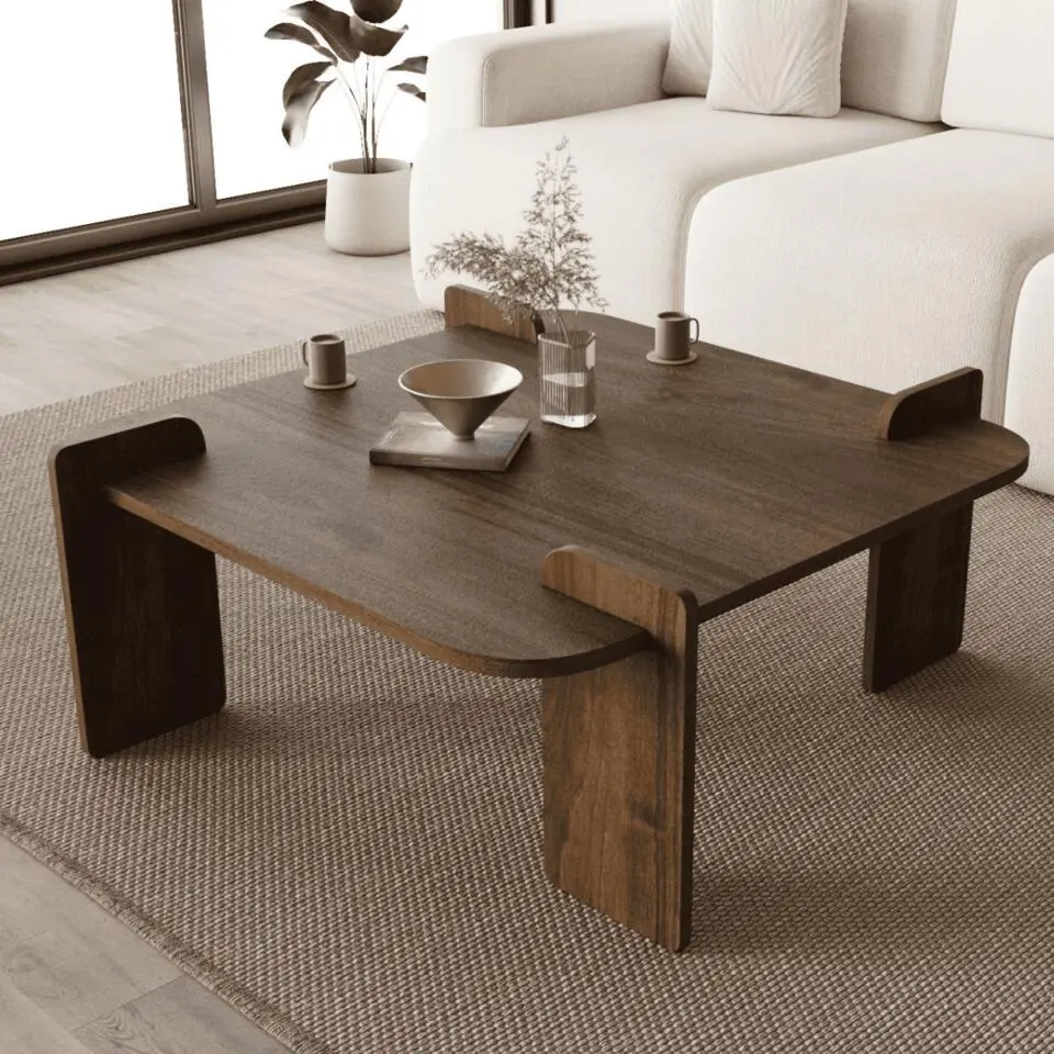 Calicosy - NOMA Salontafel - Naturel - 90x90x35 cm