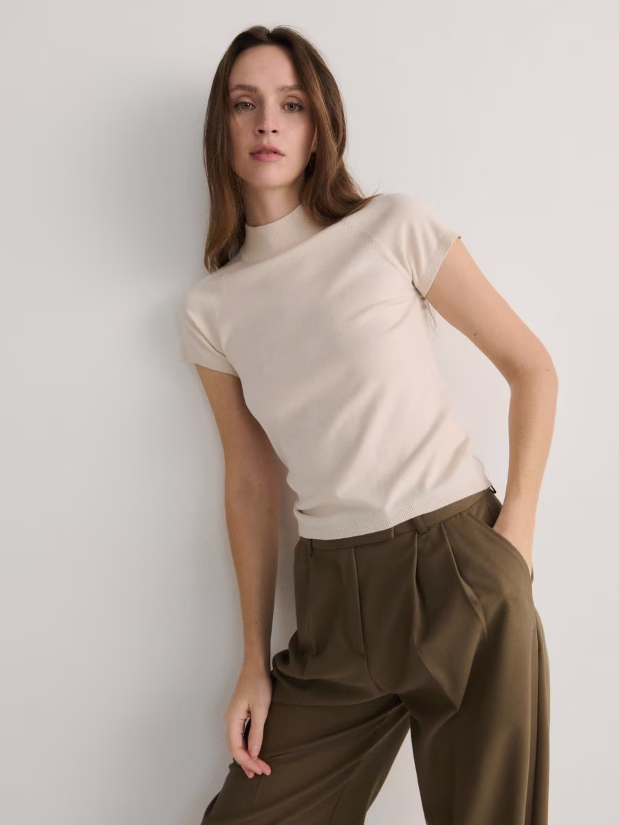 Mock Neck Blouse