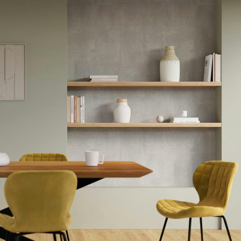 VALINA - Vase blanc en terre cuite et fibre de Mendong H37cm