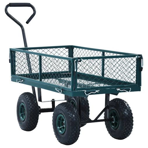 NNEVL Garden Hand Trolley Green 250 kg