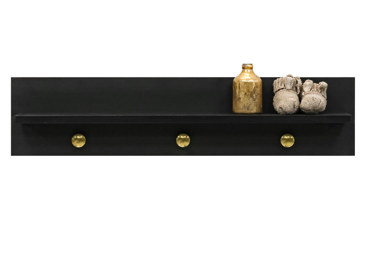 CLOË - Étagère en panneaux de particules noir mat