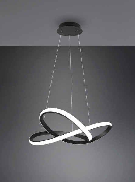 Lampa wisząca COURSE czarno-biała LED 1x27W Neutralna biel 3150lm RL
