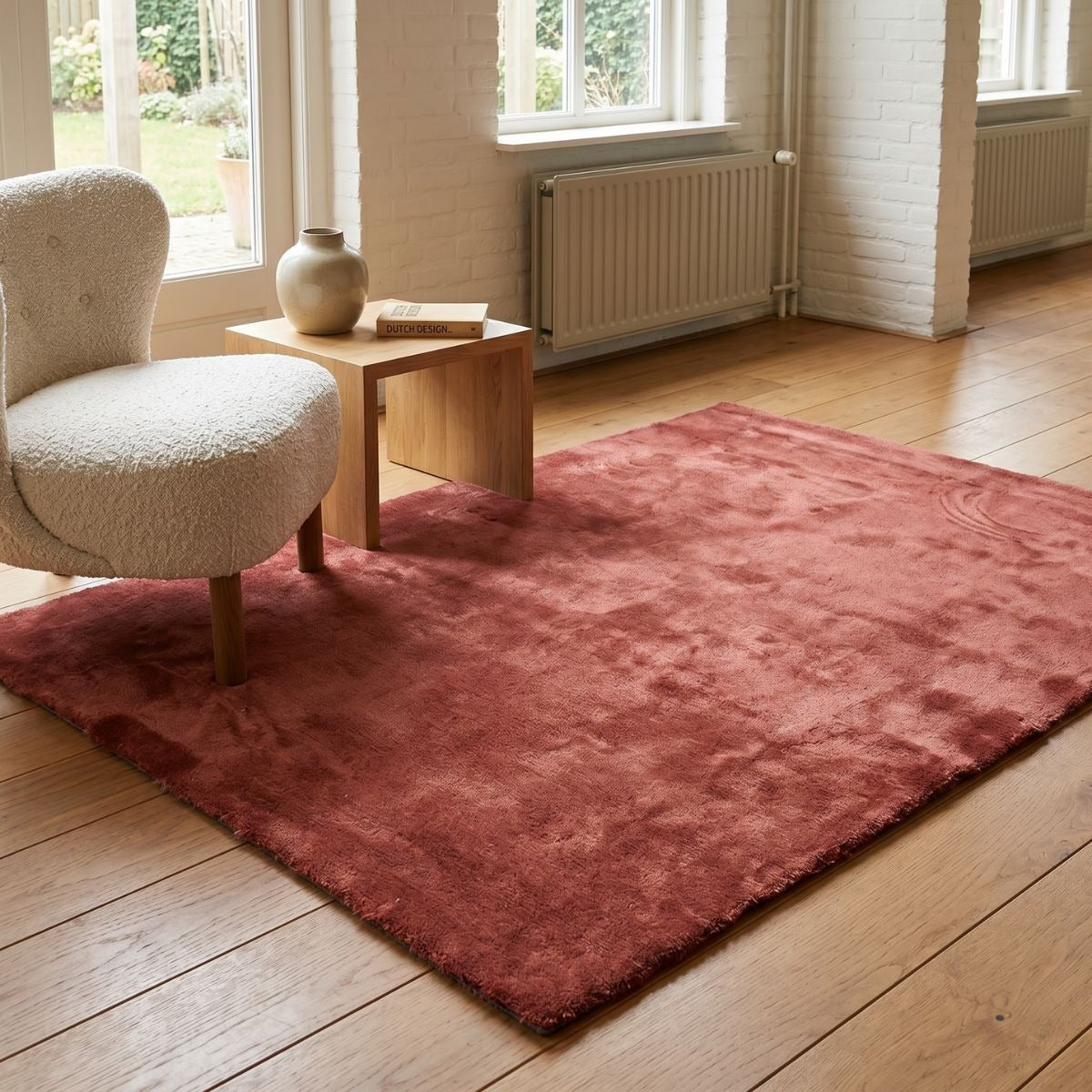 DÉJA Living Vloerkleed Civar - Framboos Stof - 130x190cm