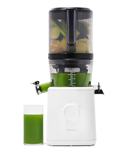 Nama J2 Cold Press Juicer Self Feeding for Hands Free Operation with Wide Mouth Hopper for Whole Recipe Loading, Zero Waste Masticating Juicer For More Juice, Less Pulp  Easy Cleanup  Assembly: Home  Kitchen(Black)