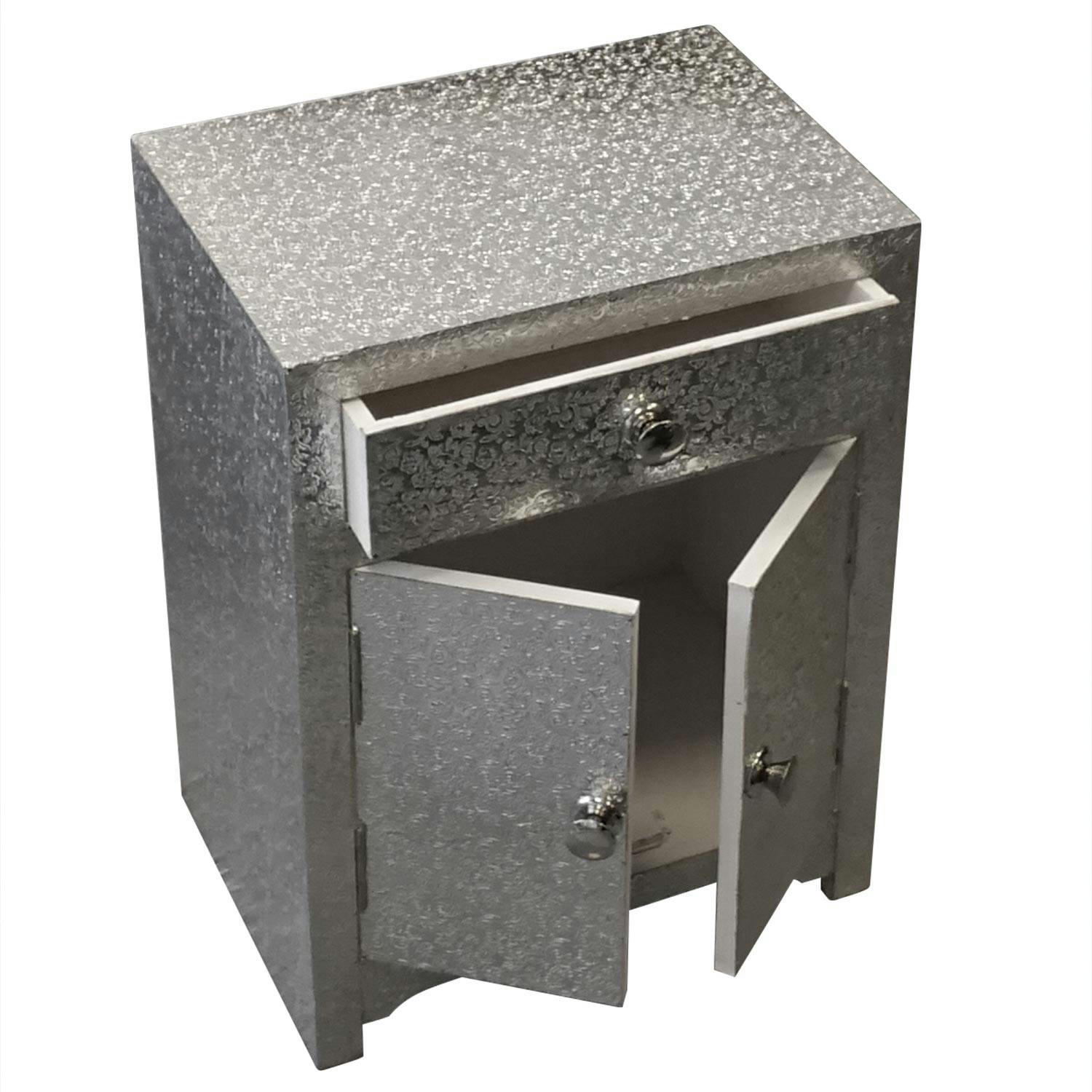 REVERIE - Table de chevet 1 tiroir argent