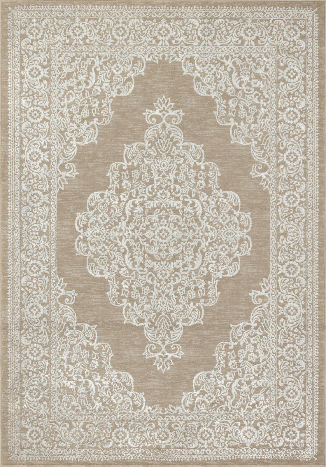 ELIN - Tapis Vintage Oriental Beige/Blanc 160x213