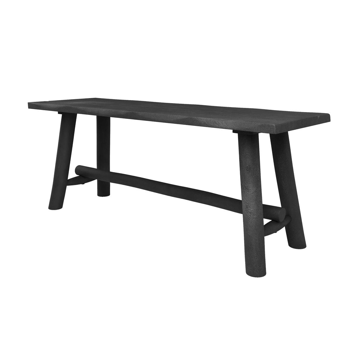 TOXIS - Banc noir en bois de manguier 110 cm