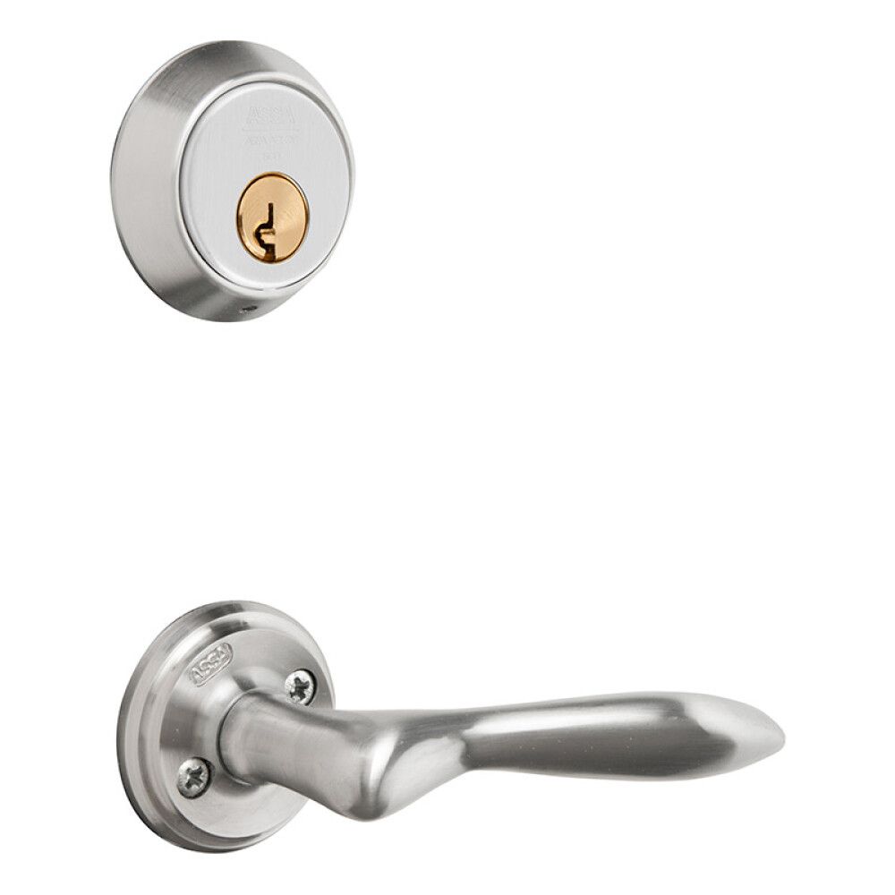 LÅSESETT ASSA ABLOY ENTRÉ D12-S1 MATT KROM UTEN LÅSHUS