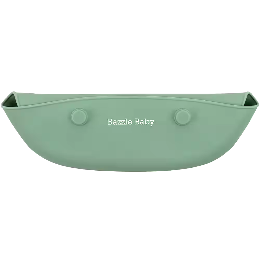Bazzle Baby Silicone Foodie Bibs, Sage, 2-pk