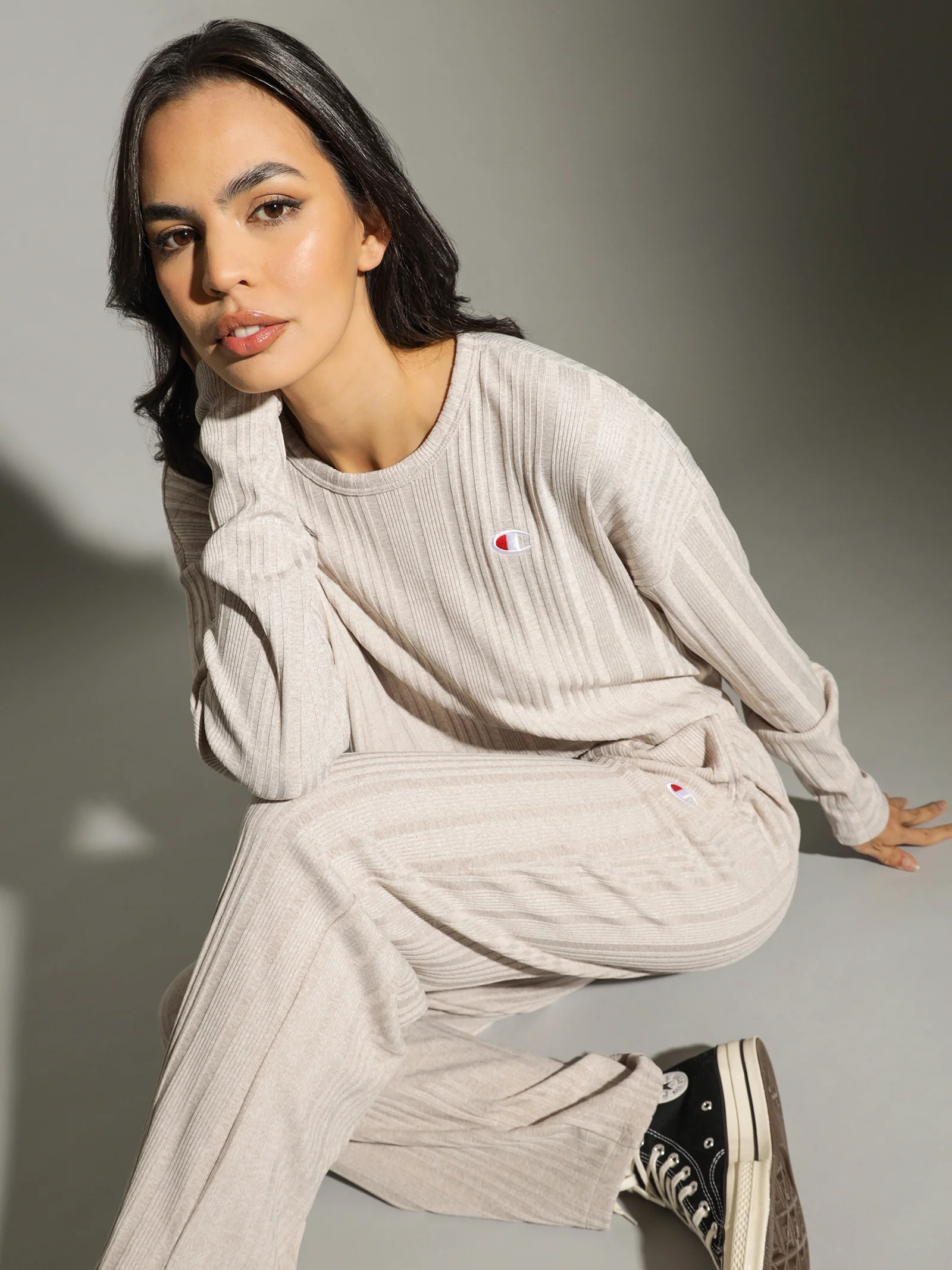 Ribbed Long Sleeve T-Shirt