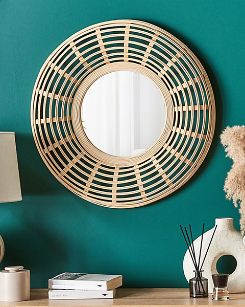Miroir HANUA 60 cm 60 cm Bambou Naturel