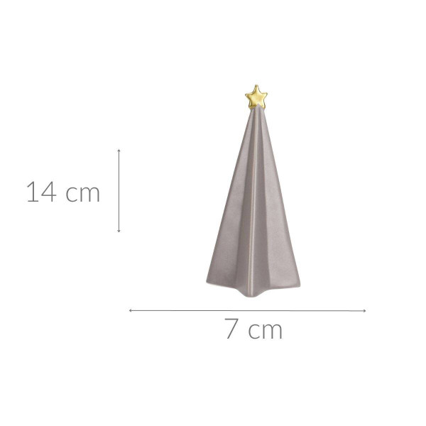 Choinka dekoracyjna z gwiazdą, 14 cm