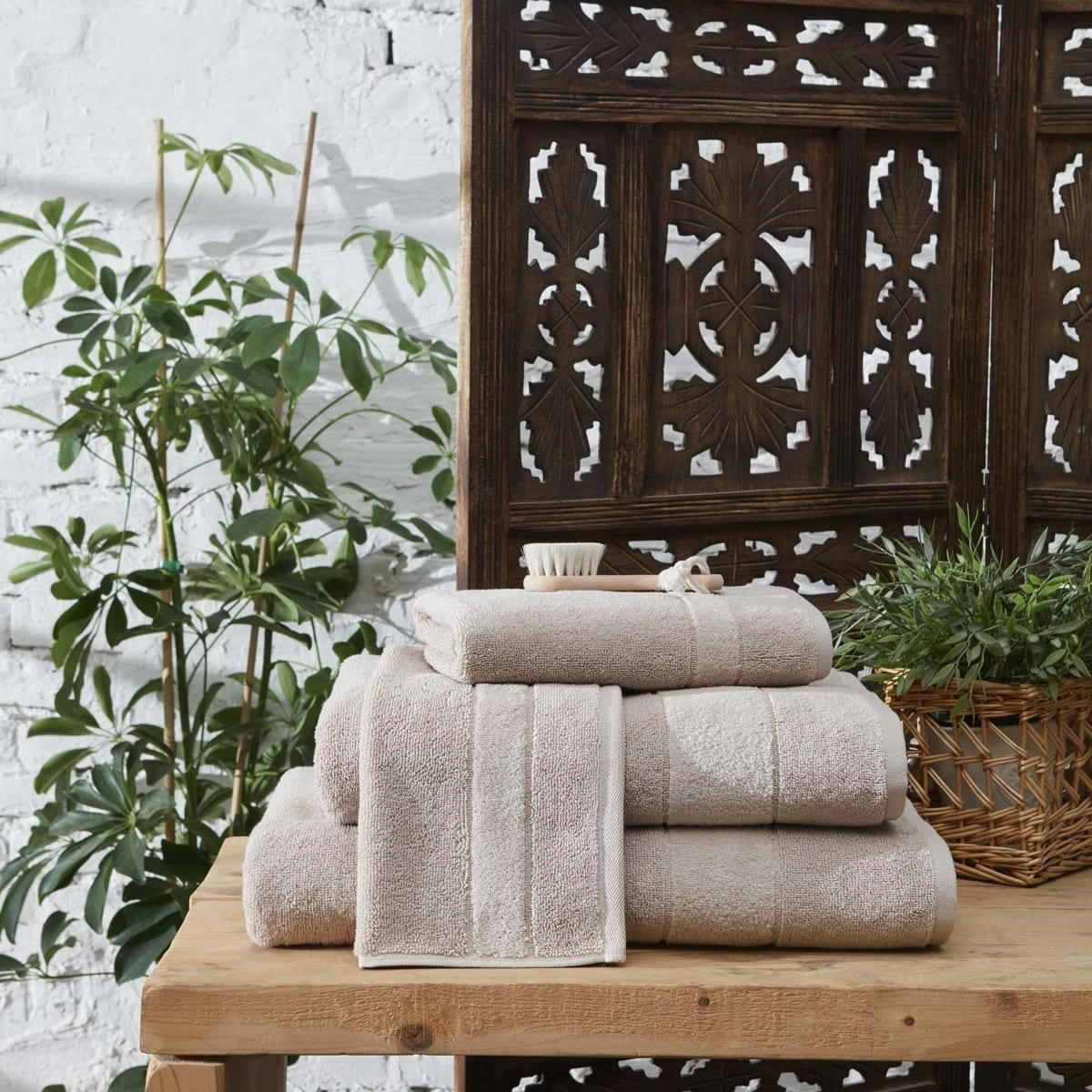 CALIFORNIA - 2 carrés invité 650 g/m²  sable 33x33 cm