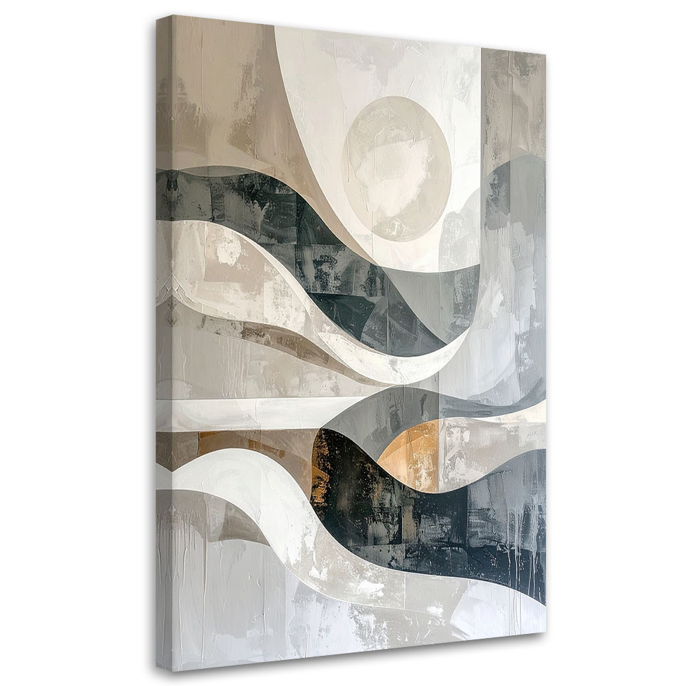Obraz do salonu biura sypialni, Abstrakcja geometryczna fale 20x30