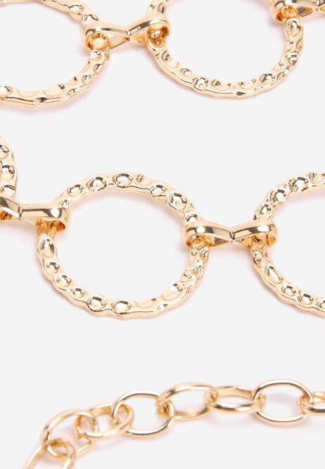 Womens Gold Circle Chain Belt