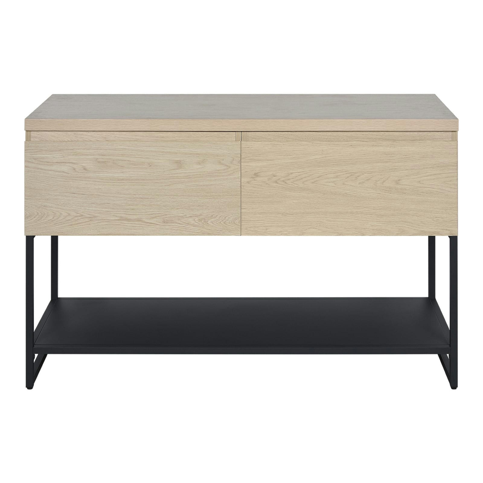 WILL - Meuble double caisson chêne et piètement sous vasque 120 cm WILL