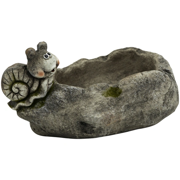 Pflanztopf, Breite: 20 cm, graubraun, Magnesium
