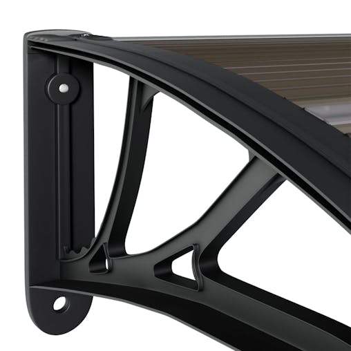 NNEVL Door Canopy Black 300x80 cm Polycarbonate