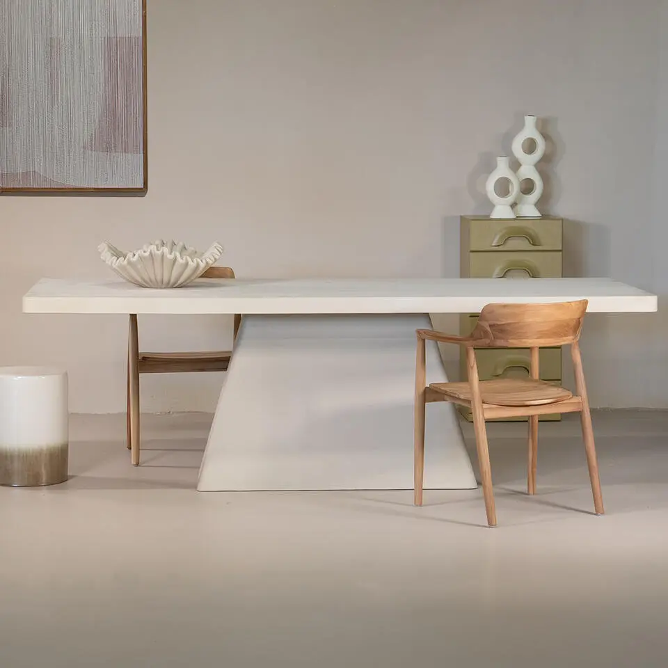 Eettafel Rechthoek 300cm - Beige Eco Composiet - Avia