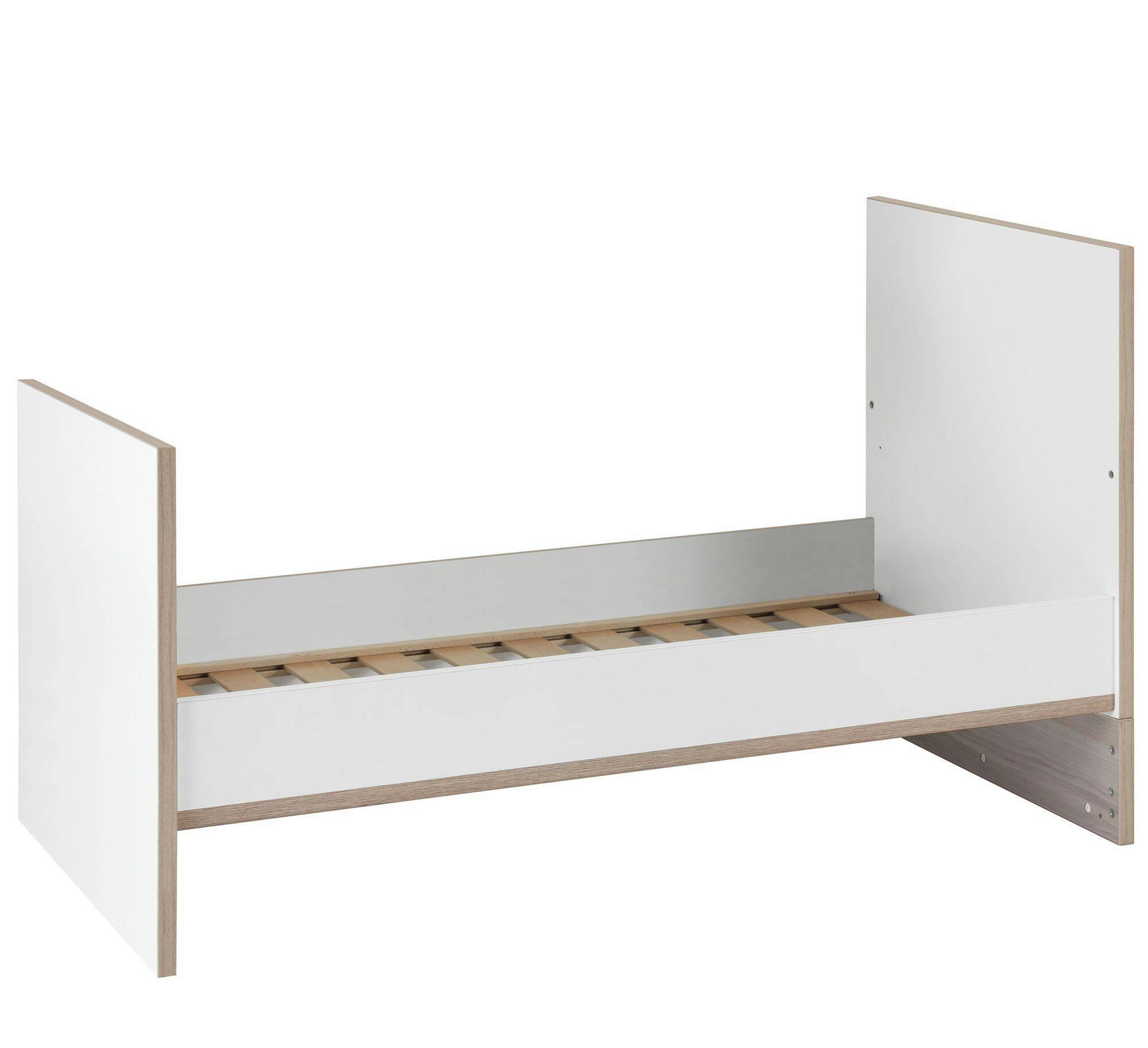 GHANA - Lit bébé évolutif effet bois 70 x 140 cm