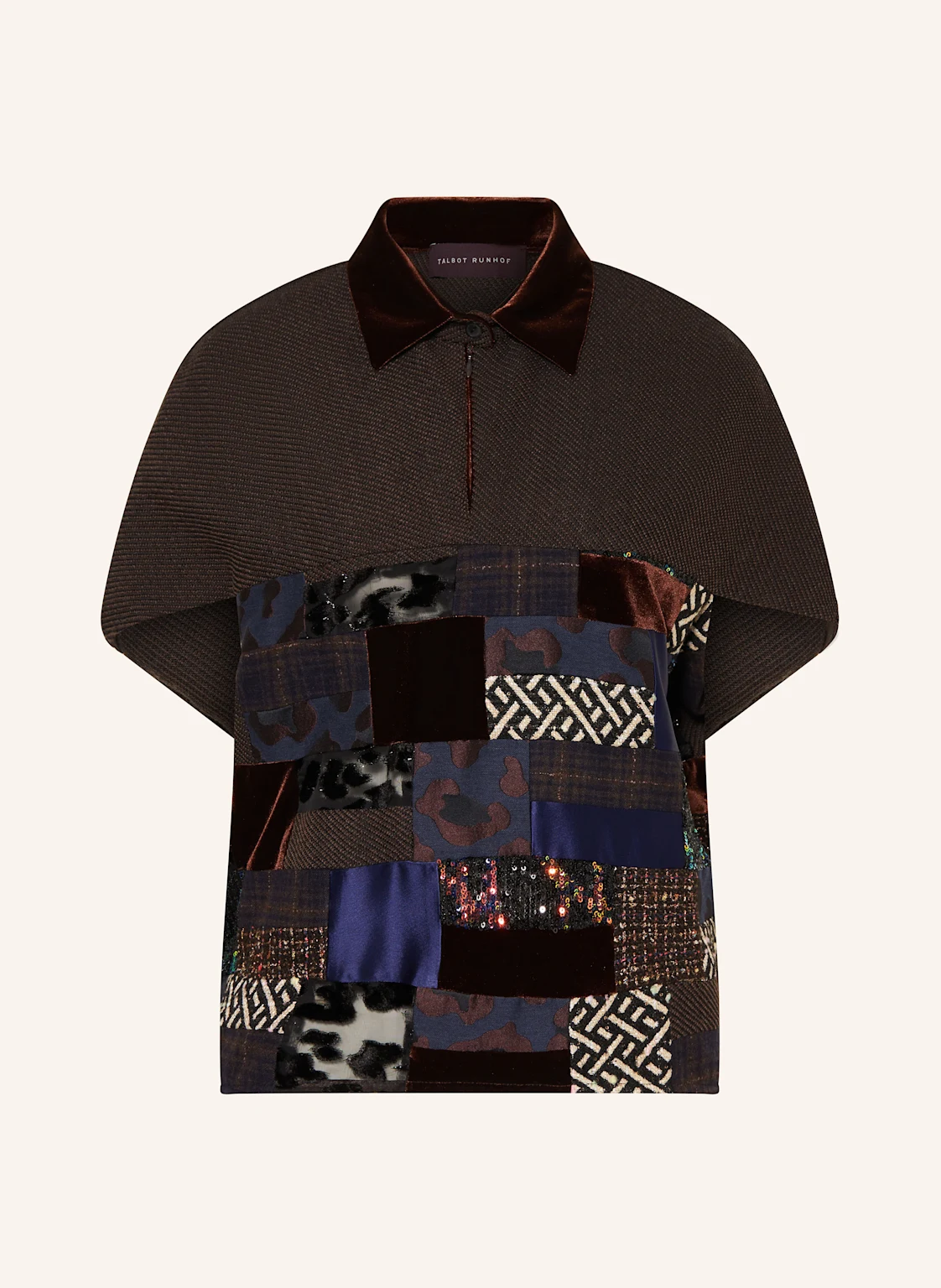 TALBOT RUNHOF Blusenshirt im Materialmix