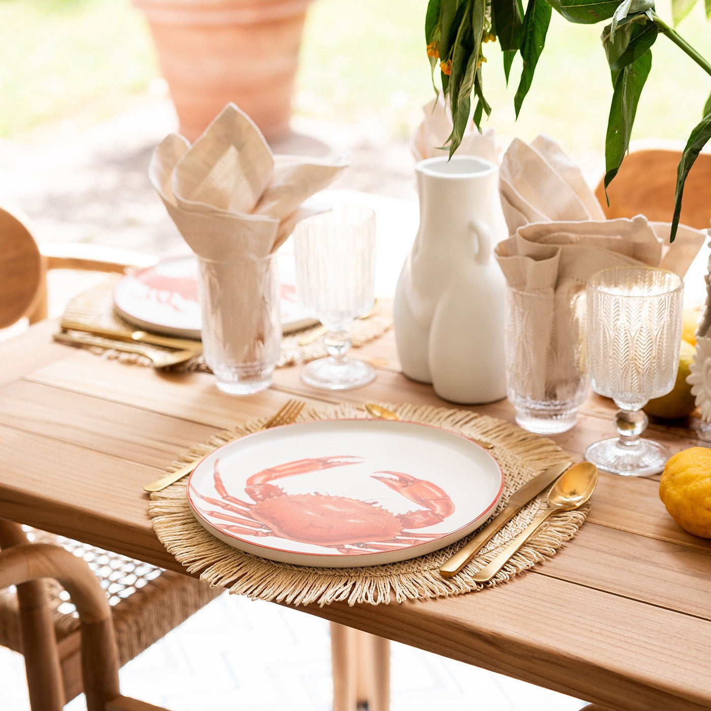 Kare Design borden - schelpdieren - 27cm - Set van 8