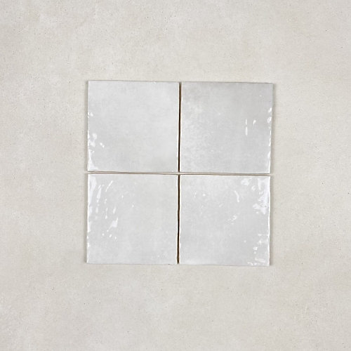 Carrelage Effet Zellige Gris LA RIVIERA 13,2x13,2 Gris Nuage - Les Carreaux de Jean