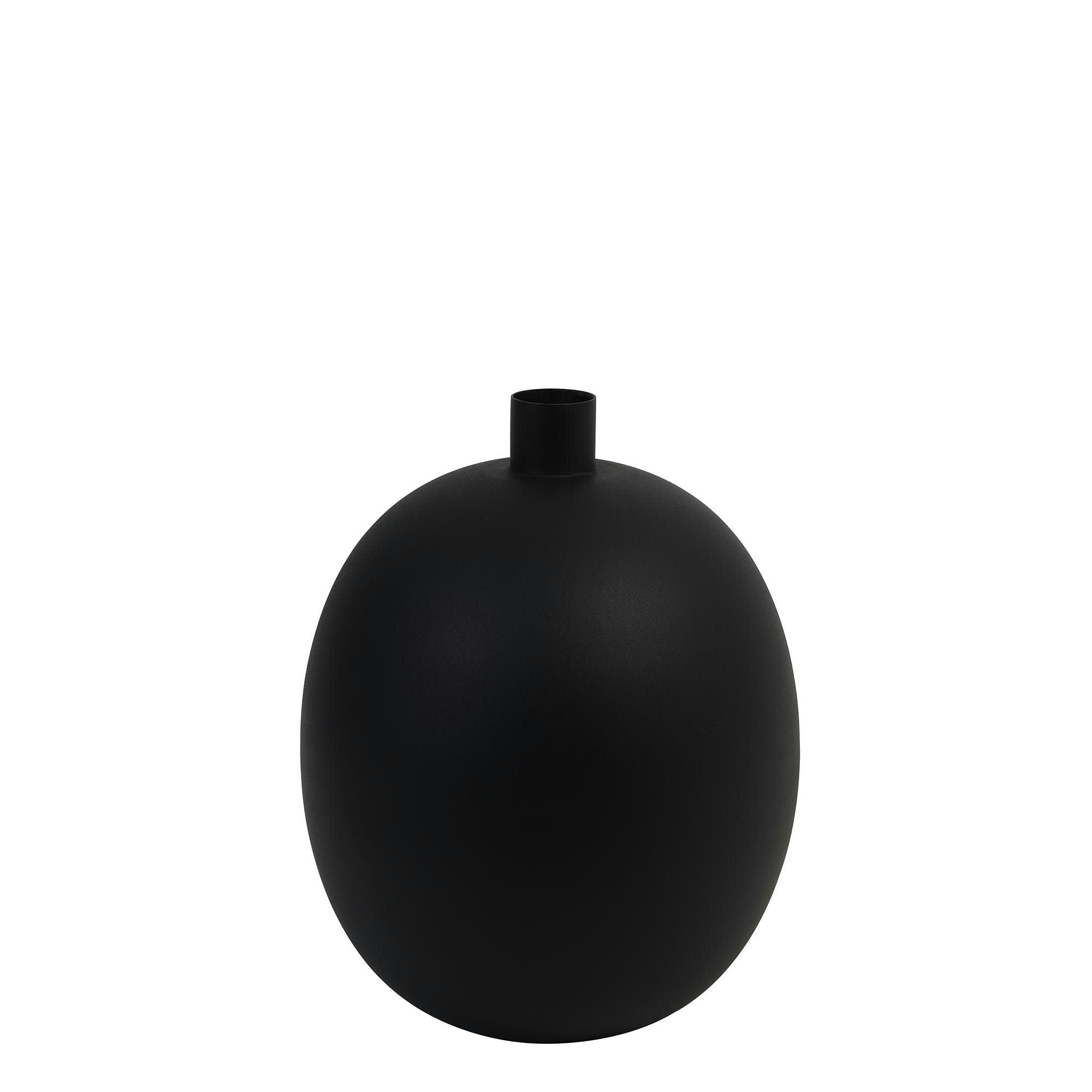 BINCO - Vase noir métal ø26cm