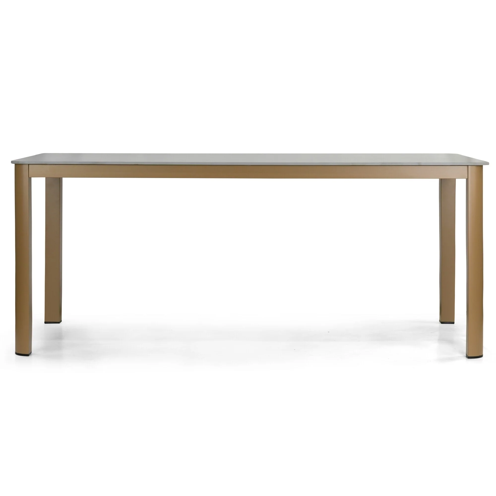 Bia Brown Outdoor Dining Table with Stone Top