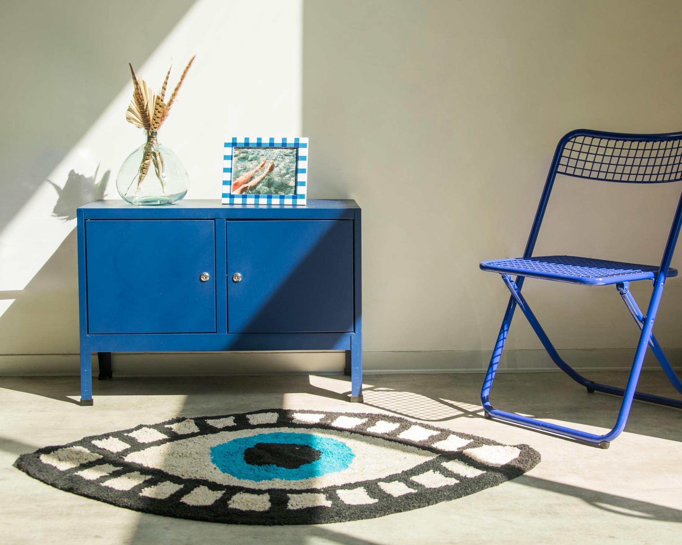 MORNING VISIONS - Tapis en coton en forme d’œil 80x120