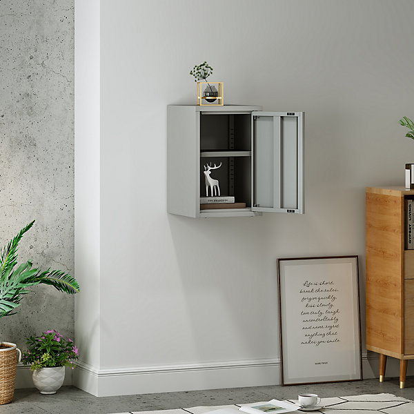 Armoire murale Burlöv 50 x 33 x 35 cm acier gris en.casa