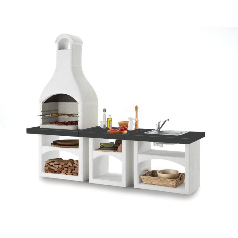 Barbecue béton Brioni avec cuisine d'extérieure