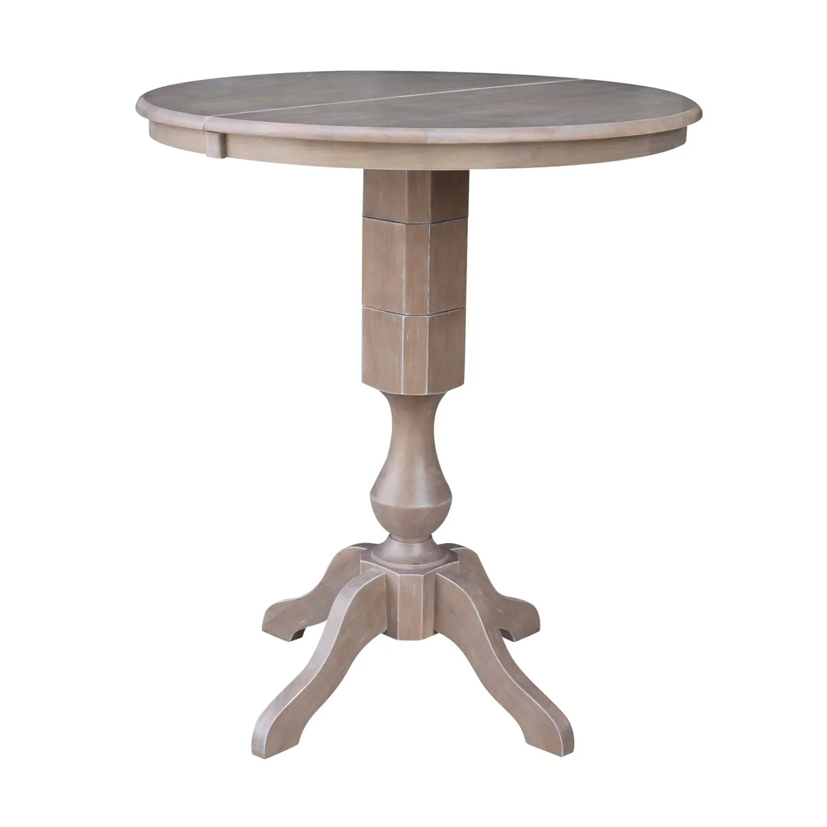 36 Extension Bar Height Table with Four Stools - Washed Gary Taupe
