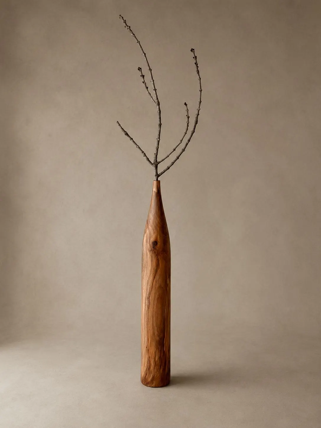 EXTRA LARGE UNIQUE Wood Vases, Minimalistic Wood Decorative Vase, Shelf Accent, Wabi Sabi, Japandi Style