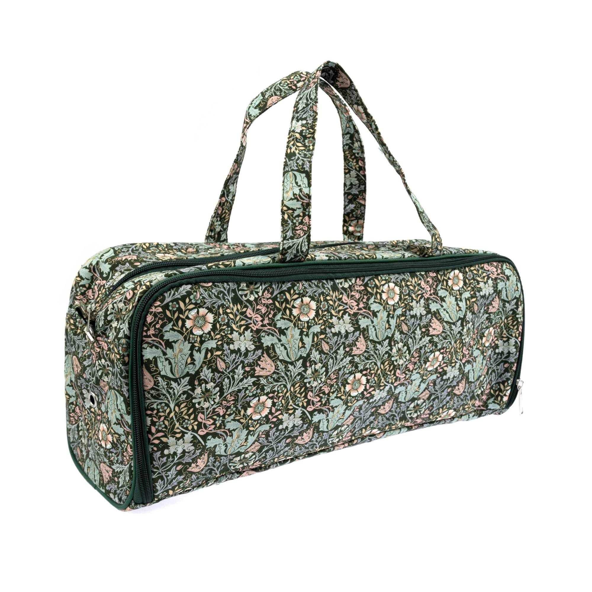 Floral Wood Block Knitting Bag