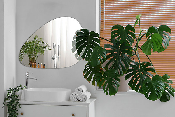 Miroir Mural Irrégulier Tulup 77 x 77 cm Miroir Asymétrique Contemporain Style Loft