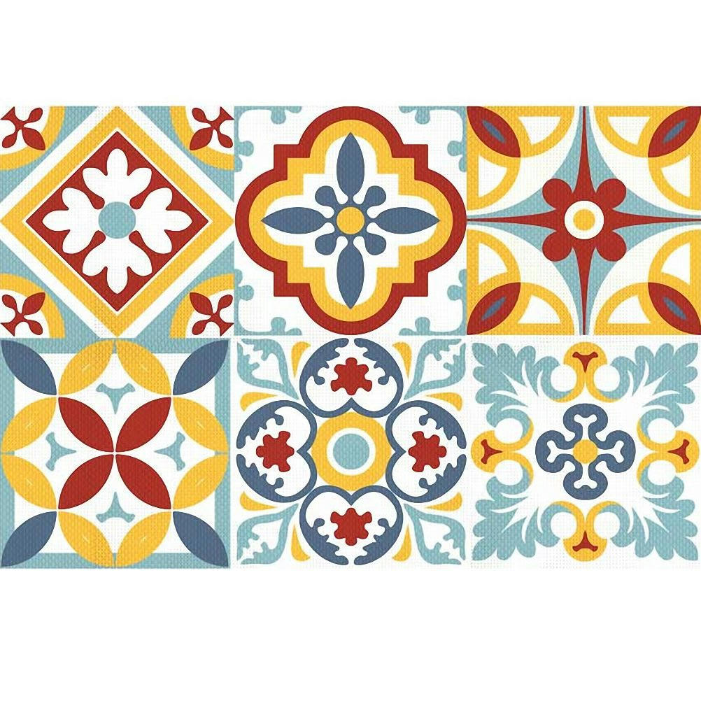CARREAUX - Set de table carreaux colorés 42,5x27,5cm