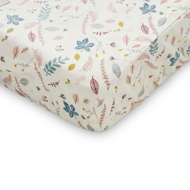 - Housse de matelas à langer Pressed Leaves rose (50 x 65 cm)