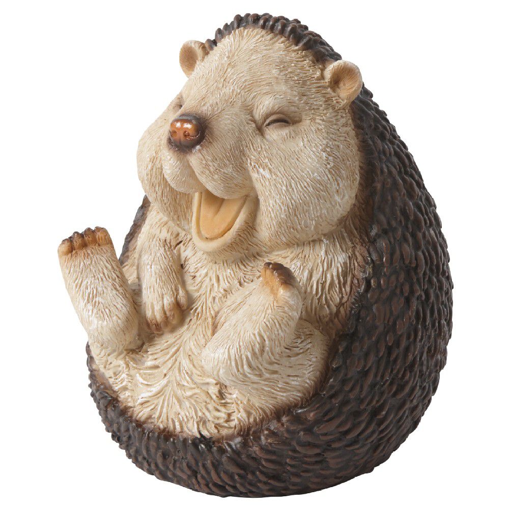 Figurine hérisson rieur assis