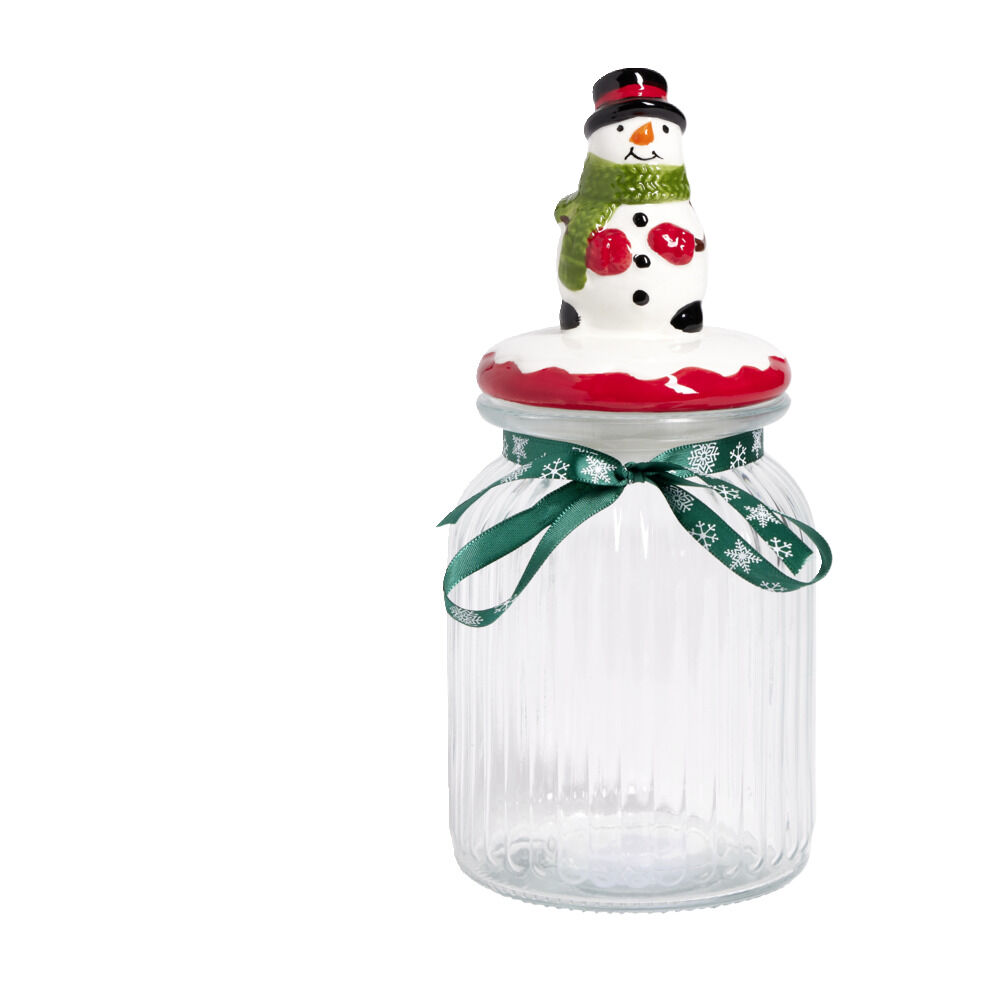 Bonbonnière No&euml;l en verre 1L (3 modèles)