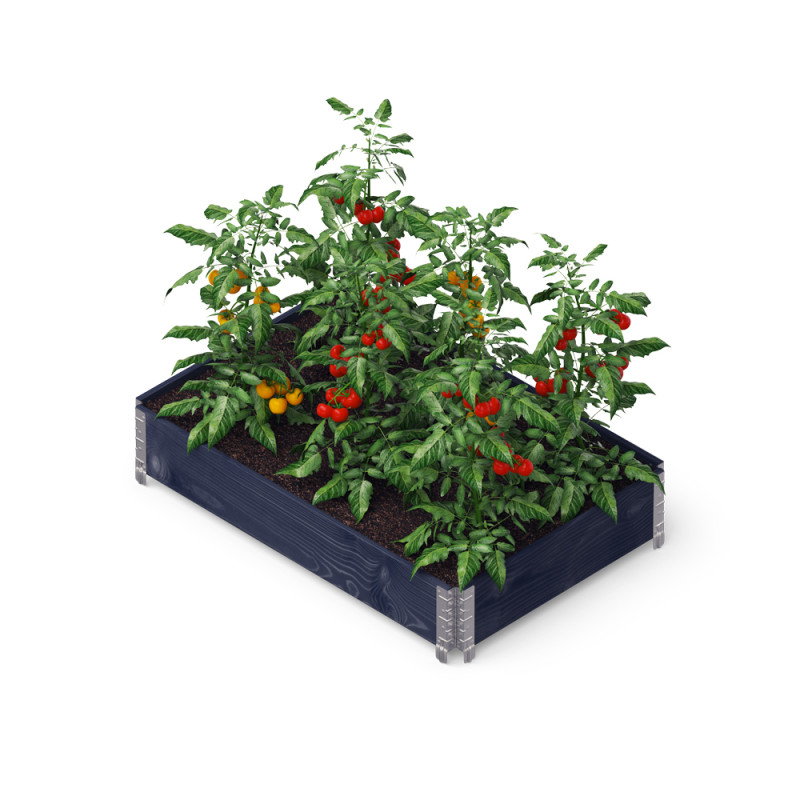 Carré potager Garden Box noir 120 x 80 x 19,5 cm UPYARD