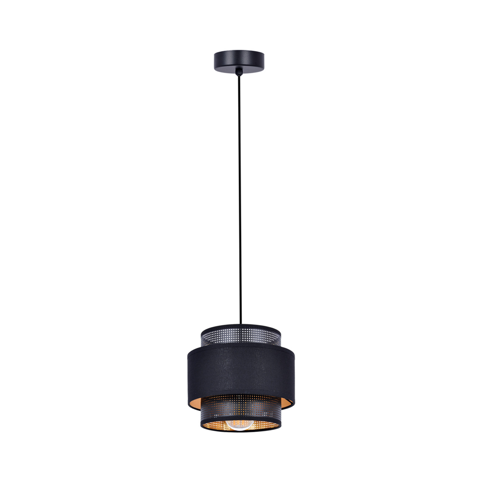 Lampa wisząca czarno-złota NICEA 1xE27x40W wym: 100x20x20 cm Kaja