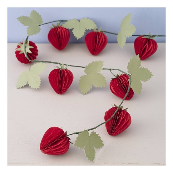 Strawberry Paper Garland 1.3m