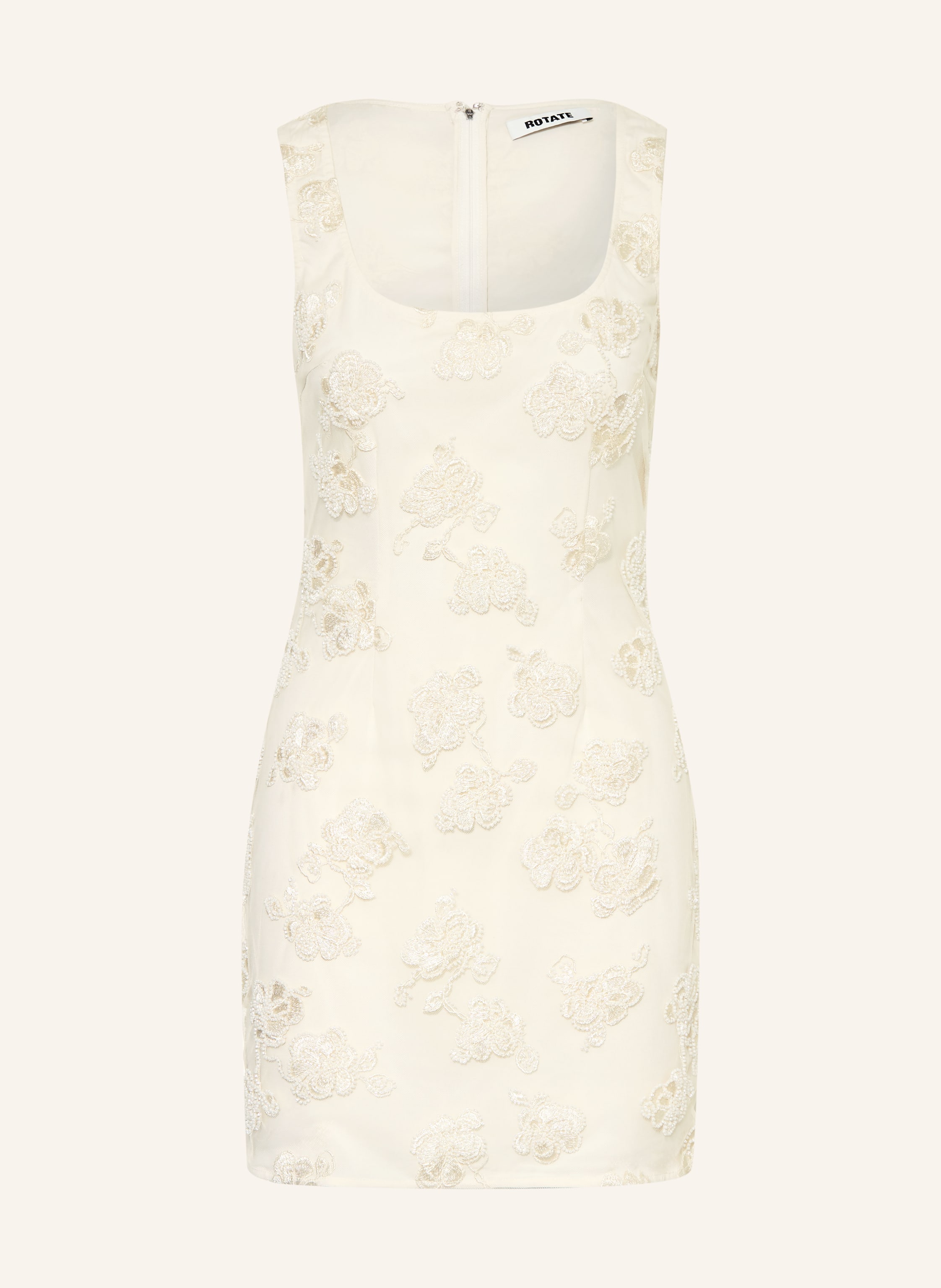 ROTATE Cocktailkleid aus Mesh mit Schmucksteinen